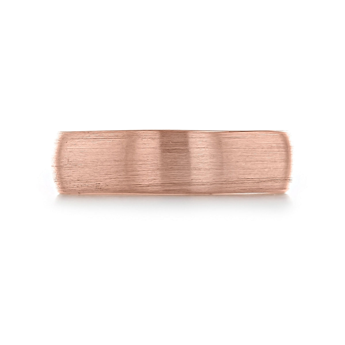 Brushed Wedding Band | WB483 rose gold men’s wedding band with a brushed, textured finish.