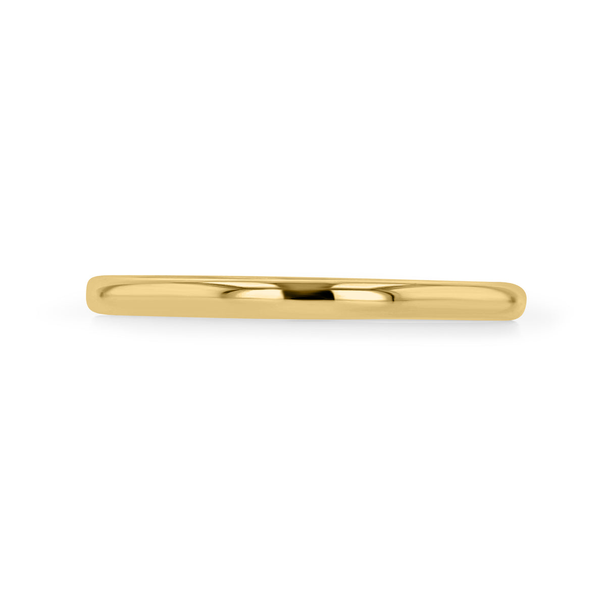 An Elida | 1.5mm Slim Polished Wedding Band, crafted as a slim, polished 14k yellow gold band.