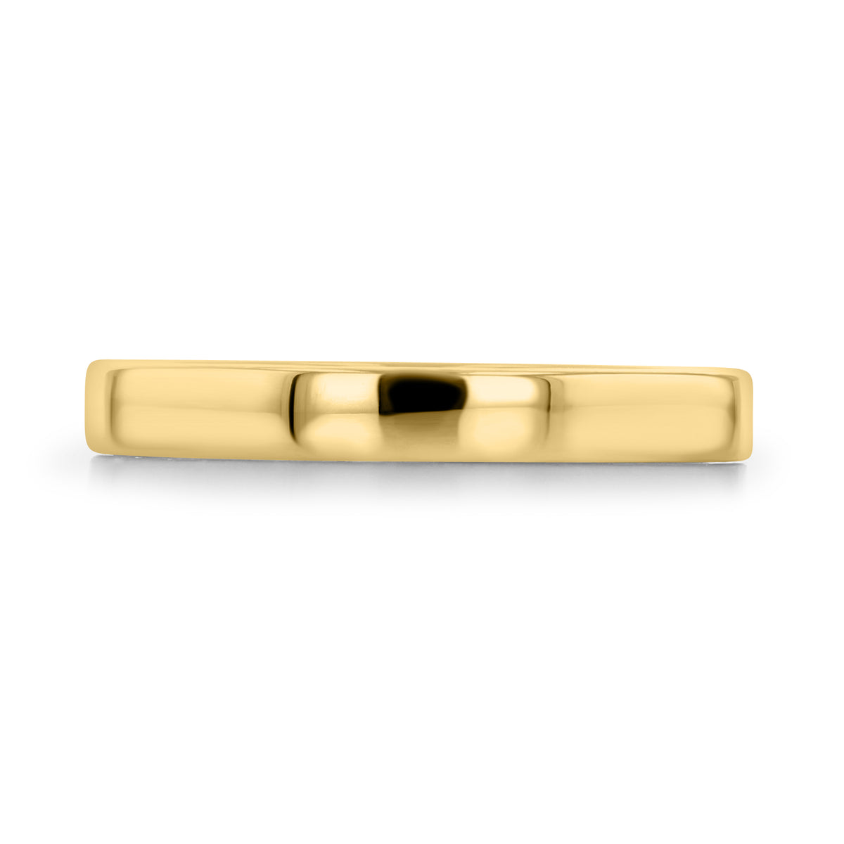 A smooth, polished yellow gold Elida | 2.7mm Polished Wedding Band.