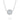 Tacori Dantela Fashion Necklace FP67065 featuring a round-cut diamond framed by a halo of small pavé stones on a delicate 18k white gold chain.