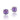 Gemma Bloom Amethyst Fashion Earrings SE15401: round amethyst studs in a pastel purple hue, set in silver frames with a beaded edge.