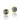 Crescent Embrace Hematite Fashion Earrings SE154Y32 featuring round hematite gemstone studs framed by a beaded 18k yellow gold border.