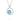 Gemma Bloom Neo-Turquoise Fashion Necklace | SN14005 featuring a silver round pendant with a turquoise stone set inside a textured circular frame and a small gold accent at the top.