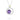 A Gemma Bloom Bold Amethyst Fashion Necklace SN14101 featuring a round amethyst pendant set in a textured silver circle, suspended from a silver chain with a small gold-accented link.