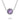 A Crescent Embrace Petite Amethyst Fashion Necklace | SN15401 featuring a round faceted amethyst in a textured silver setting on a silver link chain.