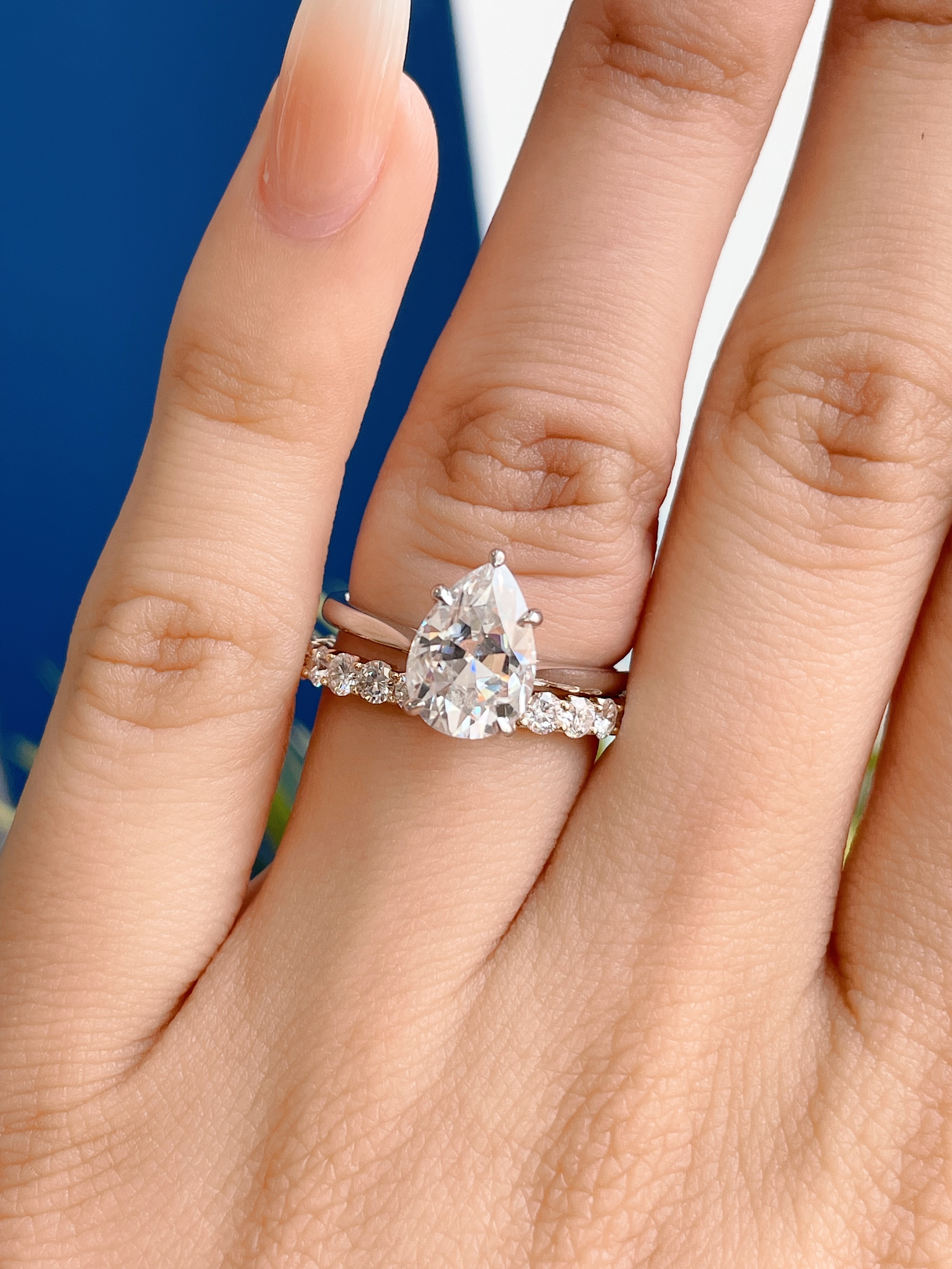 Shanel: 1.5 Carat Pear shape Diamond, Twisted Band Ring | Ken & Dana